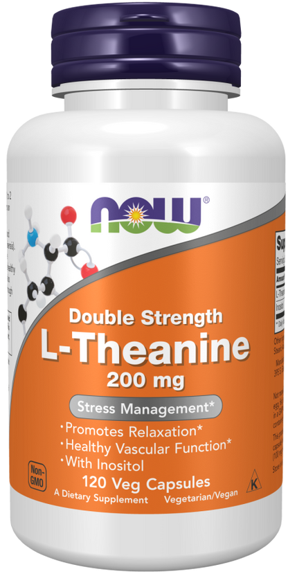 L-Theanine, Double Strength 200 mg Veg Capsules