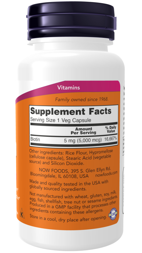 Biotin 5,000 mcg Veg Capsules