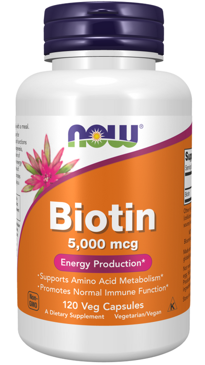 Biotin 5,000 mcg Veg Capsules