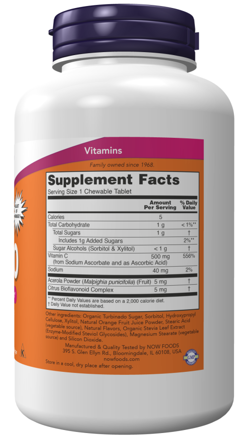 Vitamin C-500 Orange Chewable Tablets