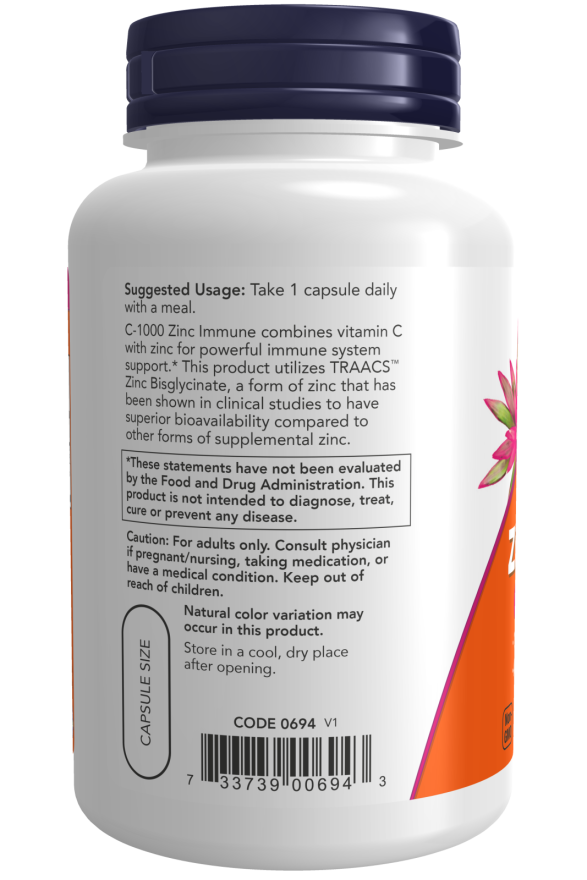 C-1000 Zinc Immune Veg Capsules