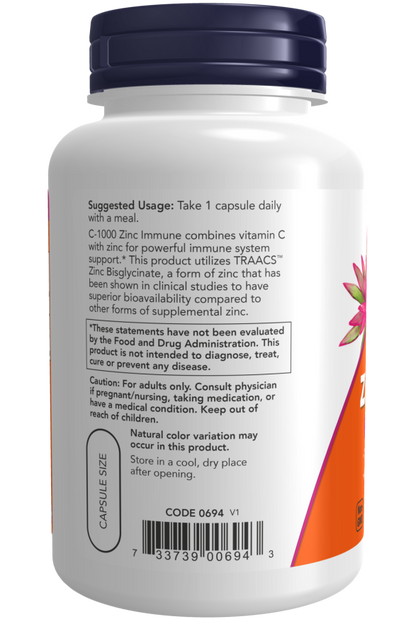 C-1000 Zinc Immune Veg Capsules