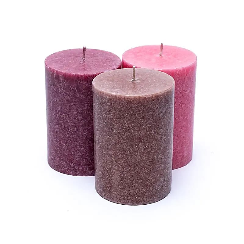 Candles Stearin 3 x EARTH