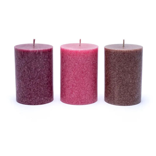 Candles Stearin 3 x EARTH