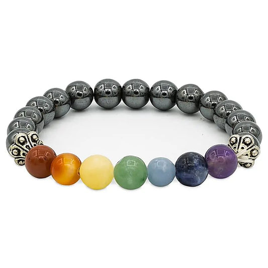 Bracelet chakra hematite elastic