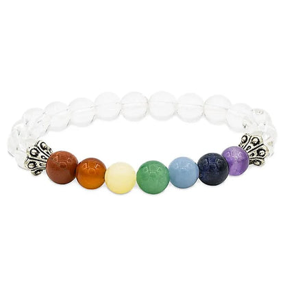 Bracelet chakra rock crystal elastic