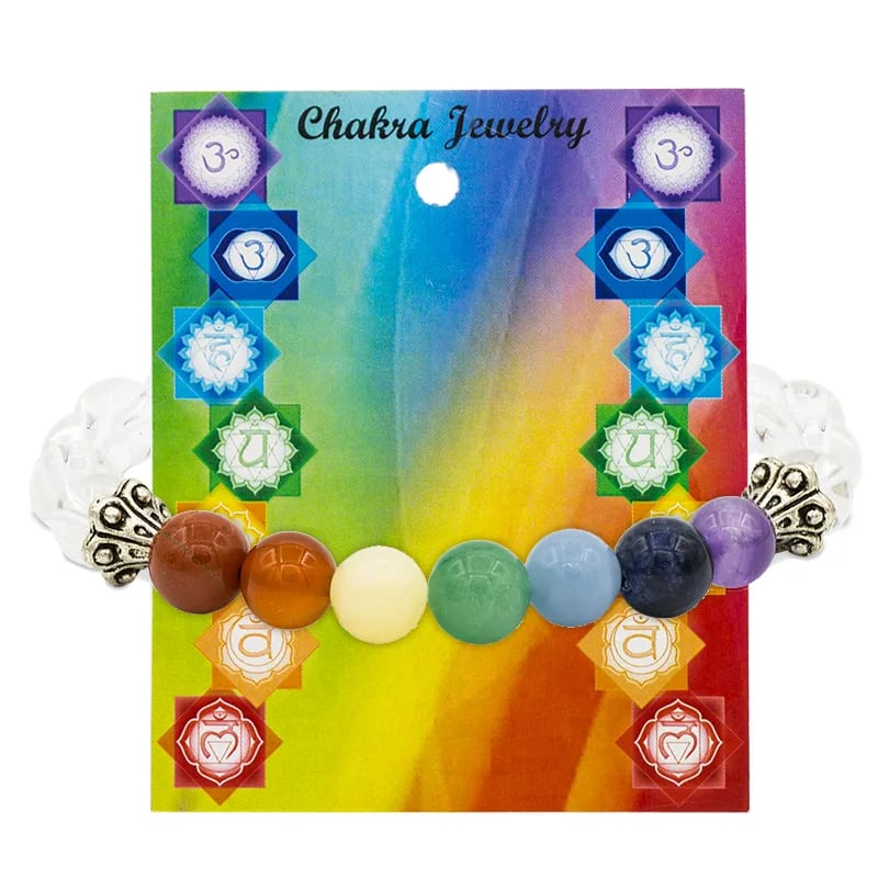 Bracelet chakra rock crystal elastic