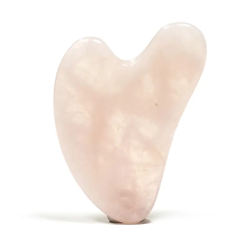 Rose quartz gua sha massage stone