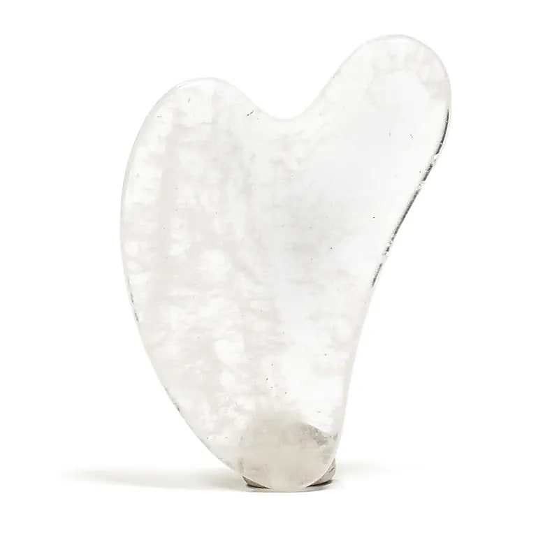 Clear quartz gua sha massage stone