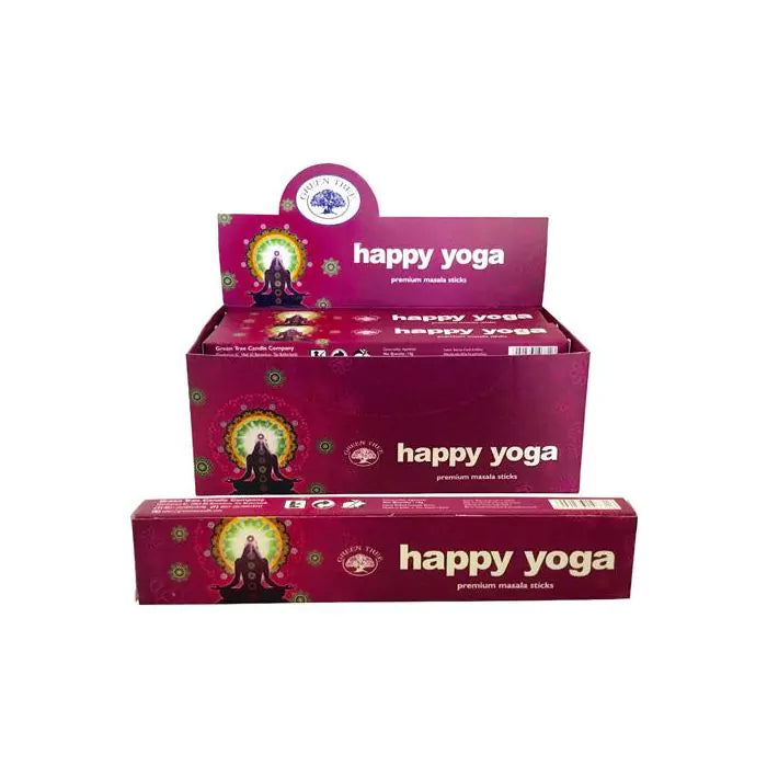 Green Tree Happy Yoga Natural Masala Incense 15 grams